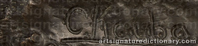 Authentic signature by Carl KAUBA on Sculpture artwork