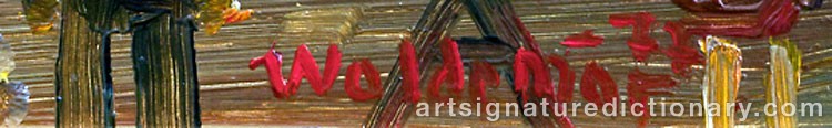 Authentic signature by Åke Waldemar LARSSON on artwork
