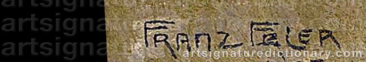 Authentic signature by Franz ERLER on  artwork