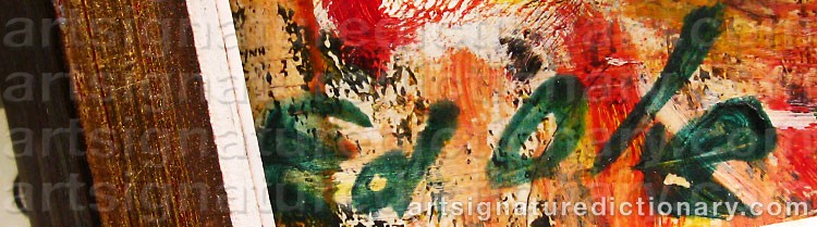 Authentic signature by Eduard OLE on  artwork