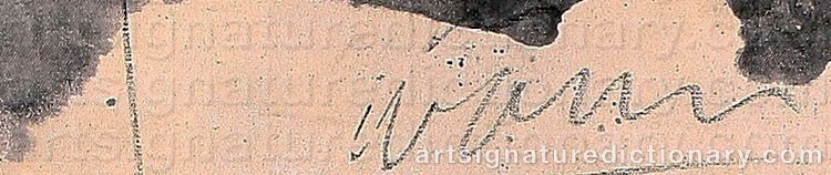 Authentic signature by Troels WÖRSEL on  artwork