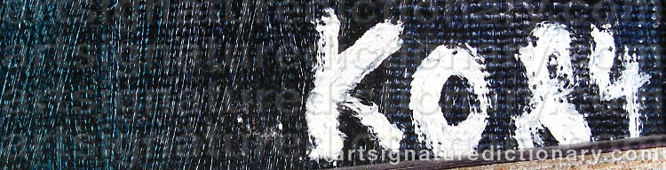 Authentic signature by Kerstin OSTWALD on artwork
