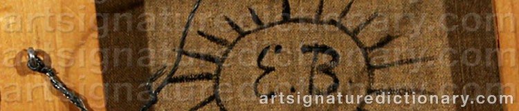 Authentic signature by Eugene Gustavovitch BERMAN on Painting/Watercolour artwork