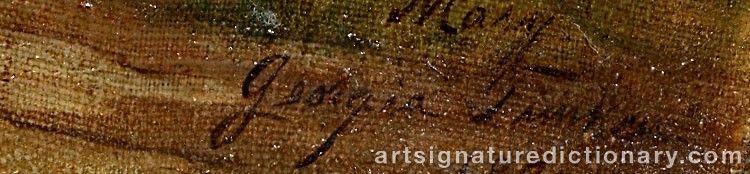 Authentic signature by Georgia Timken FRY on  artwork
