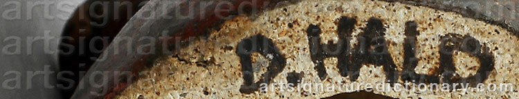 Authentic signature by Dagny HALD on  artwork