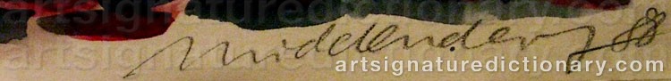 Signature by Helmut MIDDENDORF