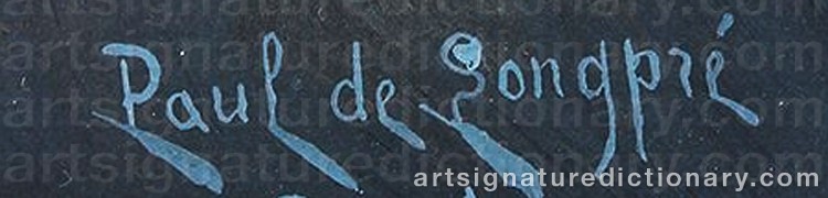 Authentic signature by Paul De LONGPRÉ on Painting/Watercolour artwork