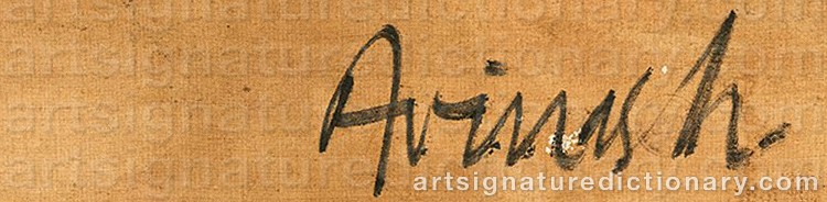 Authentic signature by Avinash CHANDRA on artwork