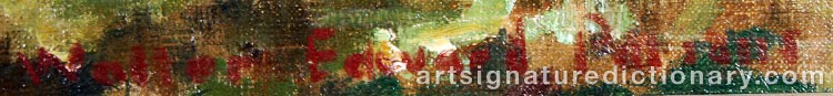 Authentic signature by Walter Edward PARSONS on  artwork