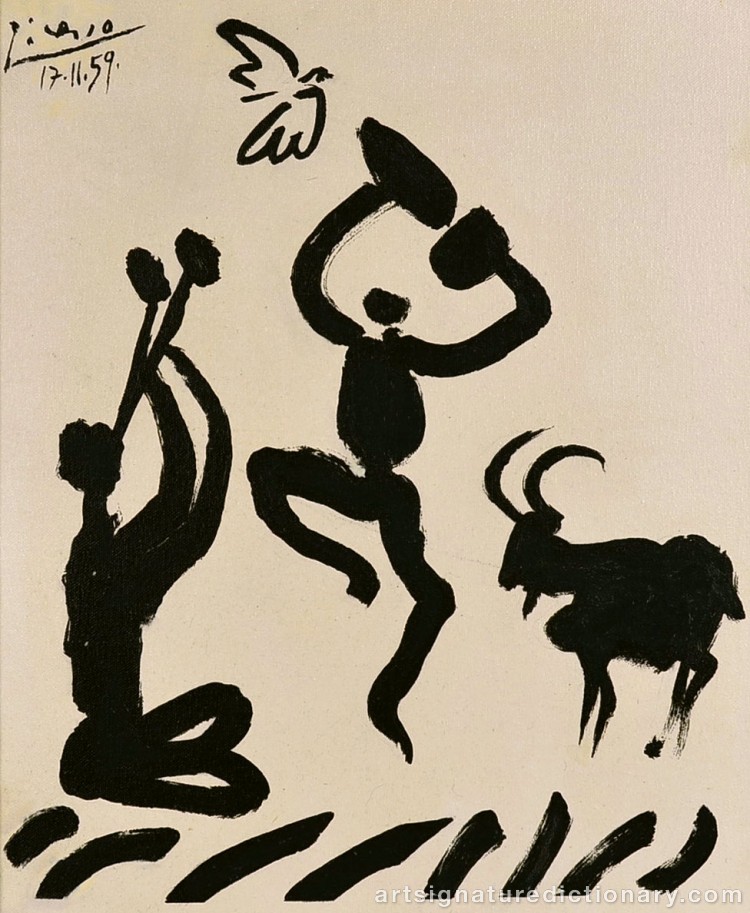 Femme aux bras écartés, Pablo Picasso, 1962. - Free Stock Illustrations