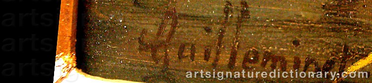 Authentic signature by Claude GUILLEMINET on  artwork