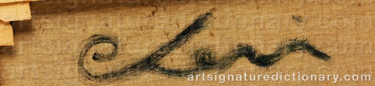 Authentic signature by Carlo LEVI on  artwork