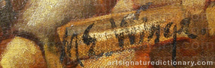 Forged signature of Mårten Eskil WINGE