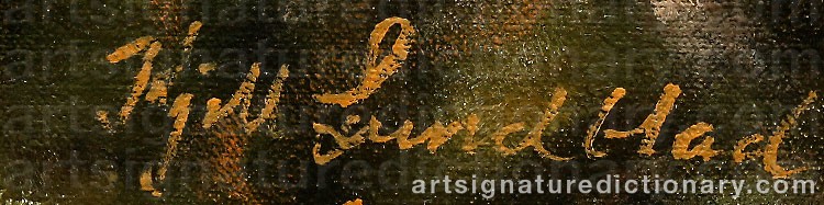 Authentic signature by Kjell LINDBLAD on  artwork