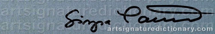 Authentic signature by Sirpa PÄIVINEN on  artwork
