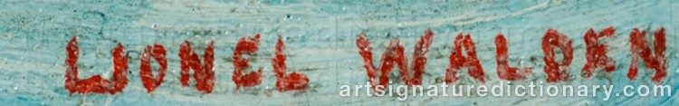 Authentic signature by Lionel WALDEN on Painting/Watercolour artwork