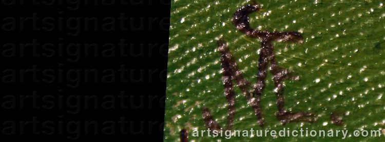 Authentic signature by Jervis MCENTEE on  artwork