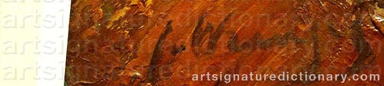 Authentic signature by Jurgen WRANGEL on artwork