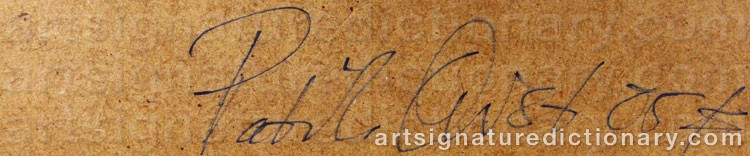 Authentic signature by Patrik QVIST on Drawing/Graphic/Print artwork