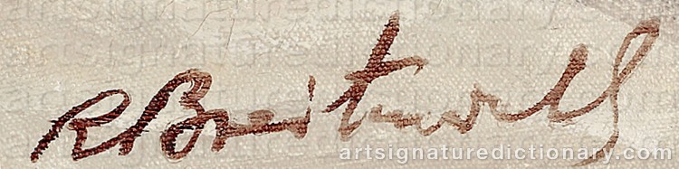 Authentic signature by Roman BREITENWALD on  artwork