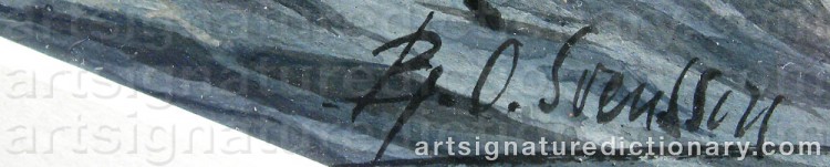 Authentic signature by Björn O. SVENSSON on  artwork
