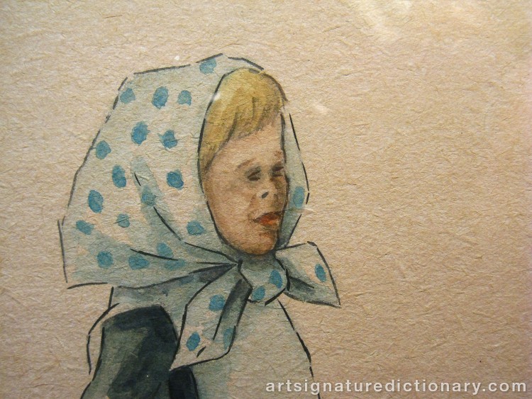 Close-up details showing Jenny NYSTRÖM signature forgery characteristics