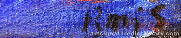 Authentic signature by Brittmari ‘Bmj’ JACOBSON on artwork