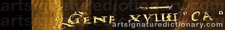 Authentic signature by Lucas The Younger CRANACH on artwork