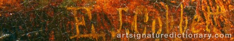 Authentic signature by Edward John COBBETT on artwork