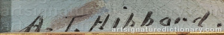 Authentic signature by Aldro Thompson HIBBARD on Painting/Watercolour artwork