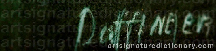 Authentic signature by Moritz Michael DAFFINGER on  artwork