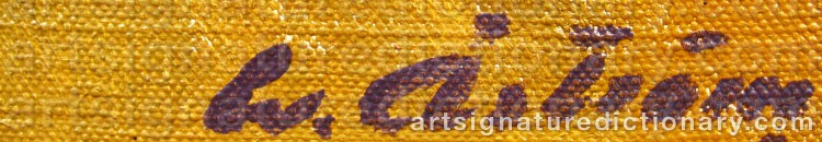 Authentic signature by Werner ÅSTRÖM on artwork