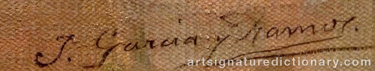 Authentic signature by José GARCIA RAMOS on Painting/Watercolour artwork