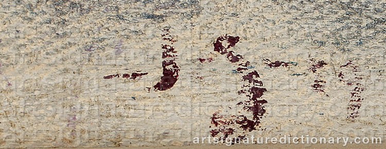 Authentic signature by Johannes SNELLMAN on artwork