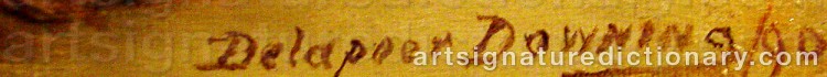 Authentic signature by Delapoer DOWNING on Painting/Watercolour artwork