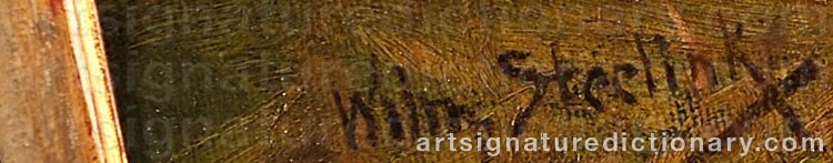 Authentic signature by Willem The Elder STEELINK on  artwork