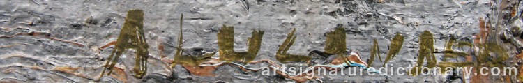 Authentic signature by Anitra LUCANDER on Painting/Watercolour artwork