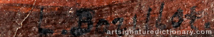 Authentic signature by Léon BARILLOT on  artwork