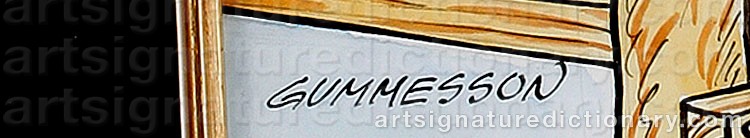 Authentic signature by Gösta GUMMESSON on  artwork