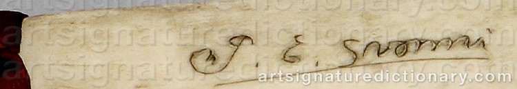 Authentic signature by Petter Eriksson (Sami Artist) SVONNI on  artwork