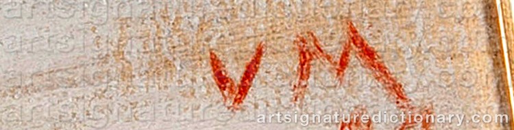 Authentic signature by Vivi MUNSTERHJELM on  artwork