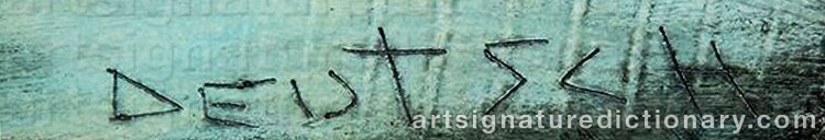 Authentic signature by Boris DEUTSCH on Painting/Watercolour artwork
