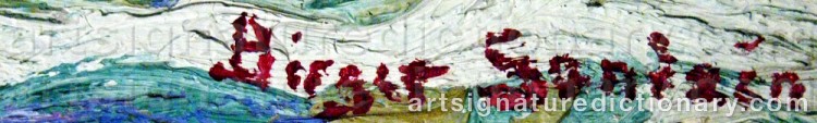 Authentic signature by Birger SANDZÉN on Painting/Watercolour artwork