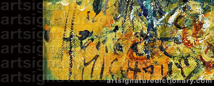 Authentic signature by Herick MICHAUD on  artwork