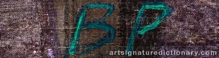 Authentic signature by Bertil PETTERSSON on artwork