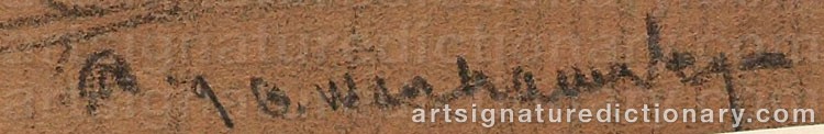 Authentic signature by Abel George WARSHAWSKY on Painting/Watercolour artwork