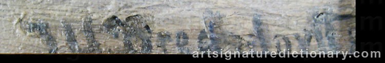 Authentic signature by Johan Ulrik BREDSDORFF on artwork