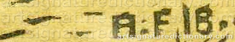 Authentic signature by Albin FERNEMAN on  artwork