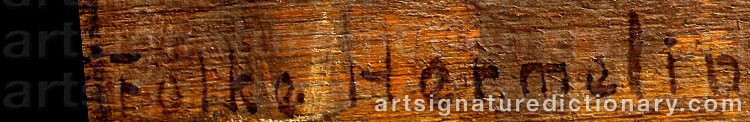 Authentic signature by Folke HERMELIN on  artwork