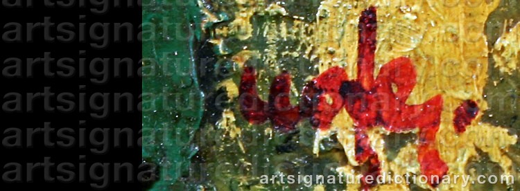 Authentic signature by Mario Noferi PUGNANO on  artwork